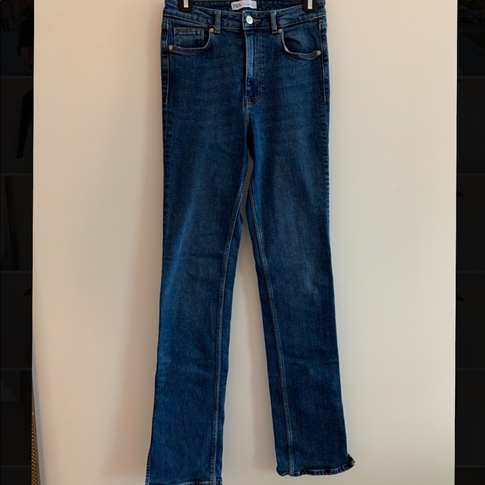 Dark wash boot cut jeans by ZARA